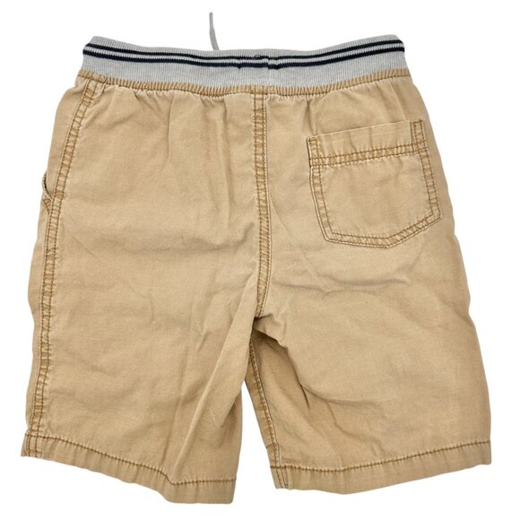OshKosh Boys Shorts 2-Pack Size 7/7A Tan and Blue Elastic Waistband Drawstring - Picture 3 of 8